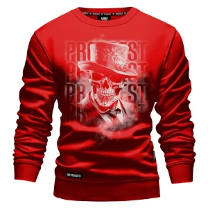 Bluza klasyczna Gentleman Skull Red-Proudest Hot