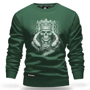 Bluza klasyczna King Skull Dark Green-Proudest New