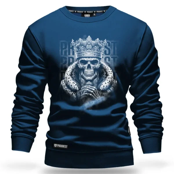 Bluza klasyczna King Skull Dark Blue-Proudest Sale