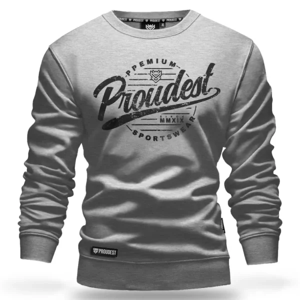 Bluza klasyczna Old Style Light Gray-Proudest Discount