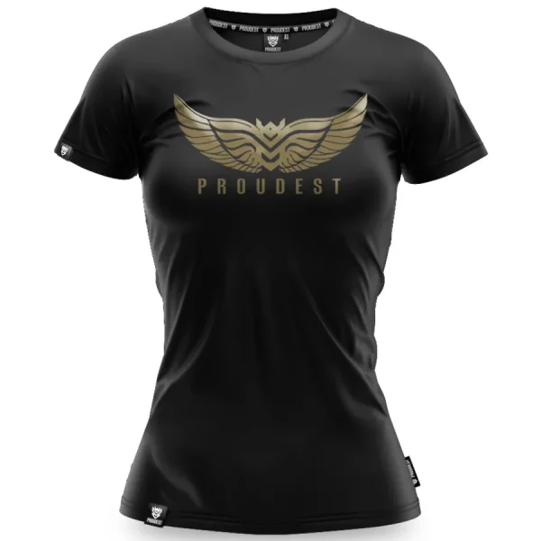 Koszulka bawełniana Damska Wings Black-Proudest Best