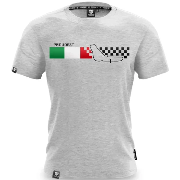 Koszulka bawełniana Italian GP gray melange-Proudest Best