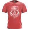 Koszulka bawełniana King Skull Red Melange-Proudest Sale