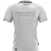 Koszulka bawełniana Logo Grey-Proudest Sale