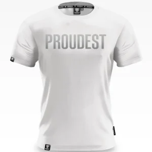 Koszulka bawełniana Logo White-Proudest Discount