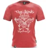 Koszulka bawełniana THE KING red melange-Proudest Discount