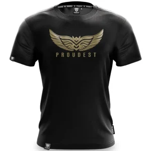 Koszulka bawełniana Wings Black-Proudest Discount