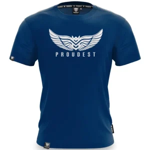 Koszulka bawełniana Wings Dark Blue-Proudest Fashion