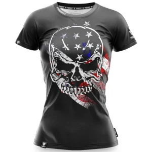 Koszulka sportowa damska USA Skull-Proudest New