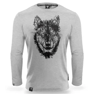 Longsleeve DEEP FOREST WOLF gray-Proudest Fashion