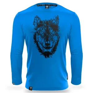 Longsleeve DEEP FOREST WOLF blue-Proudest Clearance