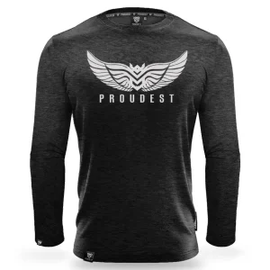 Longsleeve Wings Dark Gray Melange-Proudest New