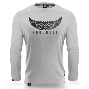 Longsleeve Wings Gray Melange-Proudest Fashion