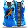 Tank Top damski sportowy Run2 Blue-Proudest Hot