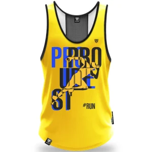 Tank Top sportowy Run2 Yellow Cool-Proudest New