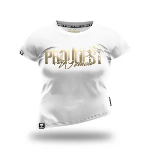 T-shirt damski oversize Butterfly White Gold-Proudest Hot